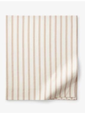 The Company Store Tailored Cotton Percale Flat Twin Sheet Narrow Stripe Gold